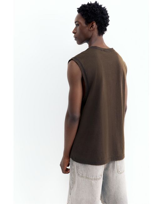 Pull&Bear Brown Strappy Top for men