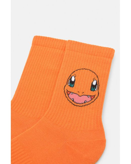 Pull&Bear Orange Pokémon Charmander Socks for men