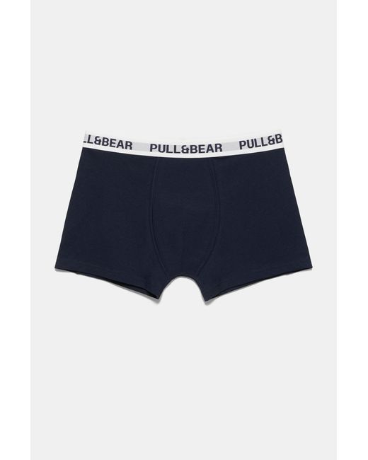 Pull&Bear 3-Pack Boxershorts in het Blue voor heren