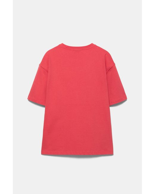 Pull&Bear Red Premium Short Sleeve T-Shirt for men
