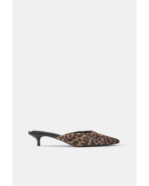 Pull&Bear Black Mules Aus Leder Mit