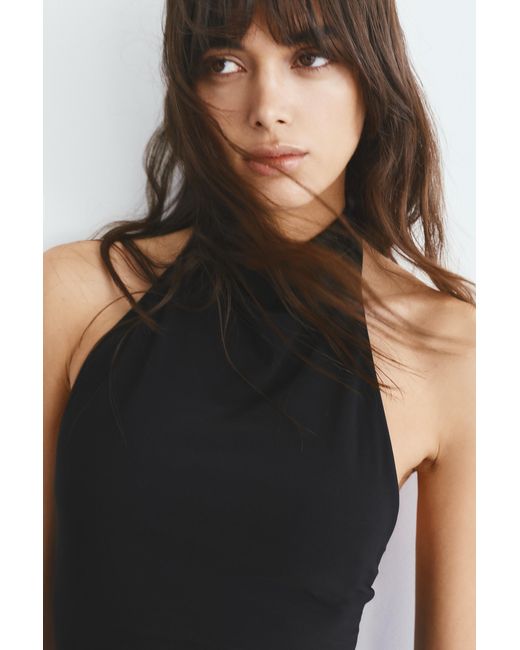 Pull&Bear Black Short Halter Dress