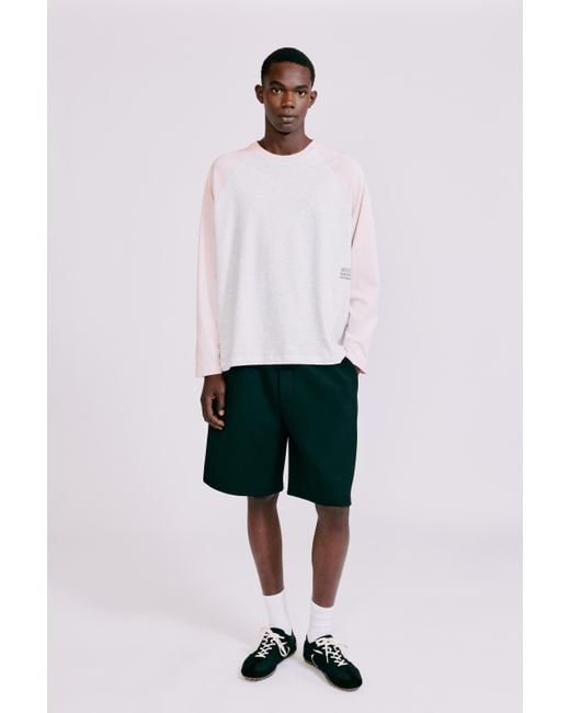 Pull&Bear Gray Raglan Sleeve T-Shirt for men