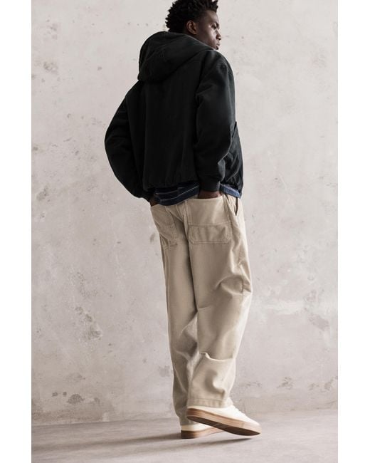 Pull&Bear Gray Baggy Corduroy Joggers for men