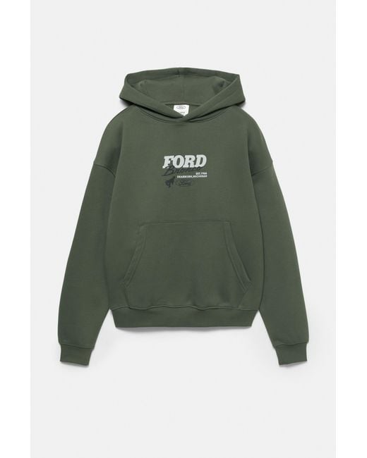 Pull&Bear Ford Bronco Capuchonsweater in het Green voor heren