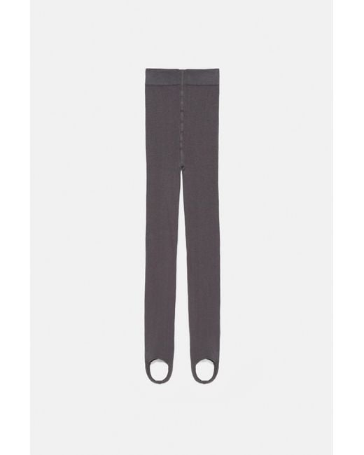 Pull&Bear Grijze Fuseau Panty in het Black