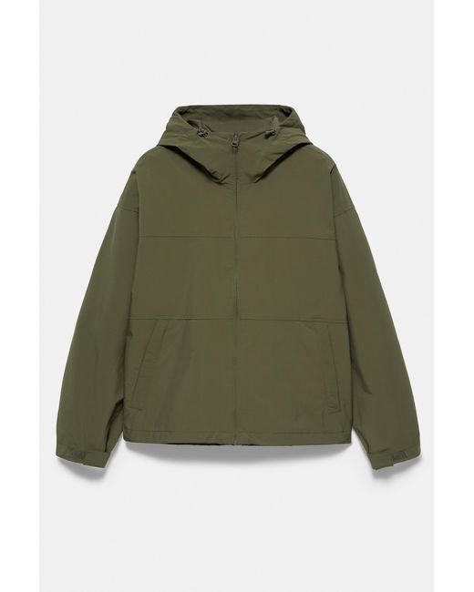 Pull&Bear Lichte Regenjas Met Capuchon in het Green voor heren