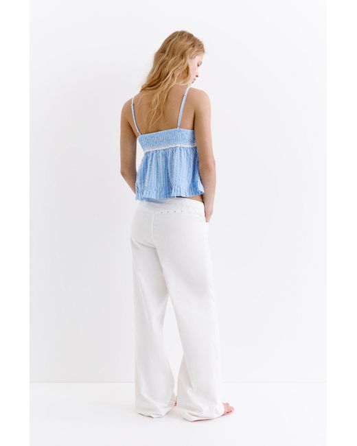 Pull&Bear Blue Striped Camisole Top