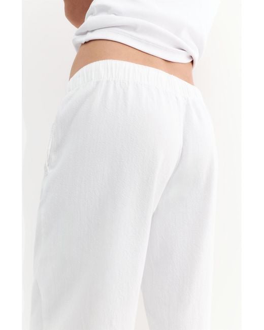 Pull&Bear Denim Joggingbroek Met Lage Taille in het White