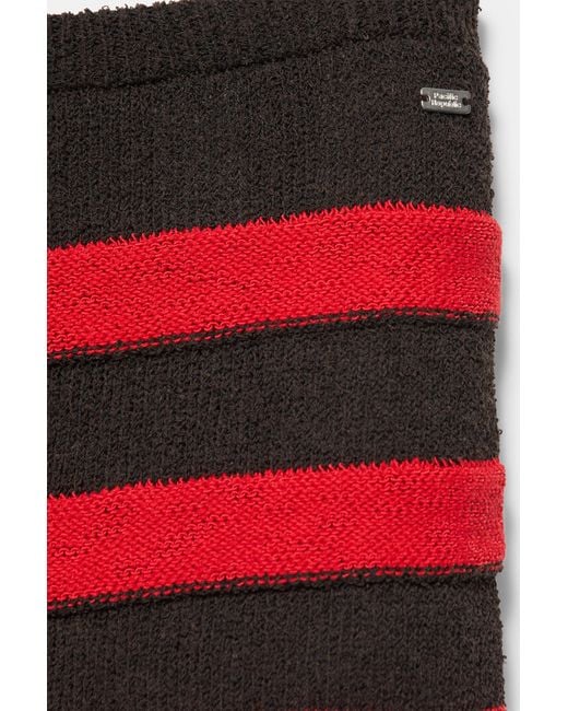 Pull&Bear Blue Striped Knit Mini Shorts