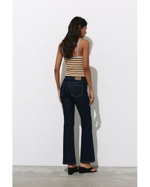 Pull&Bear Blue Striped Strappy Top