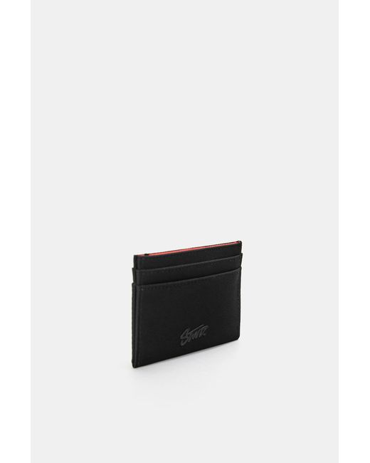 Pull&Bear Black Stwd Nylon Card Holder for men