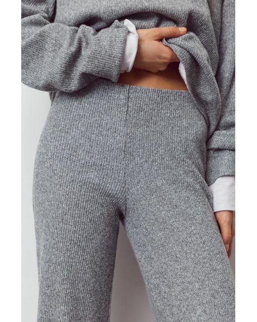 Pull&Bear Gray Soft Touch Straight Fit Pants