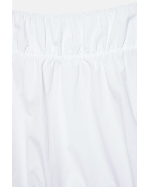 Pull&Bear Balloon Rok Van Popeline in het White