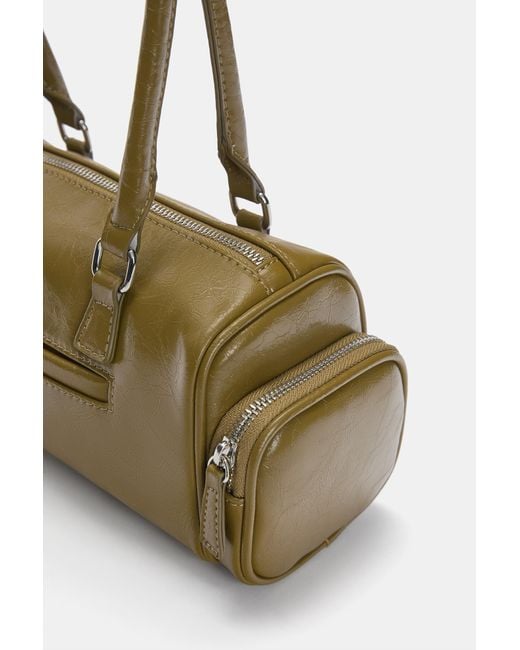 Pull&Bear Green Retro-Sçschultertasche Mit Taschen