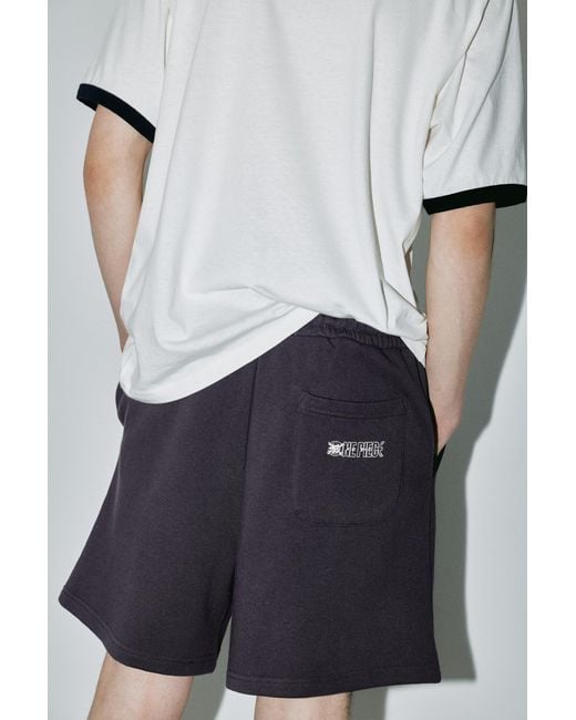 Pull&Bear White One Piece Bermuda Joggers for men