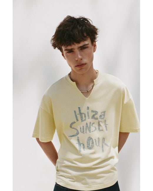 Pull&Bear Multicolor Ibiza Sunset Hour T-Shirt for men