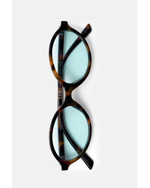 Pull&Bear Blue Oval Sunglasses