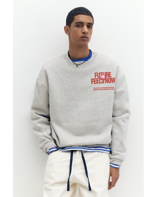 Pull&Bear Gray Future Sweatshirt for men