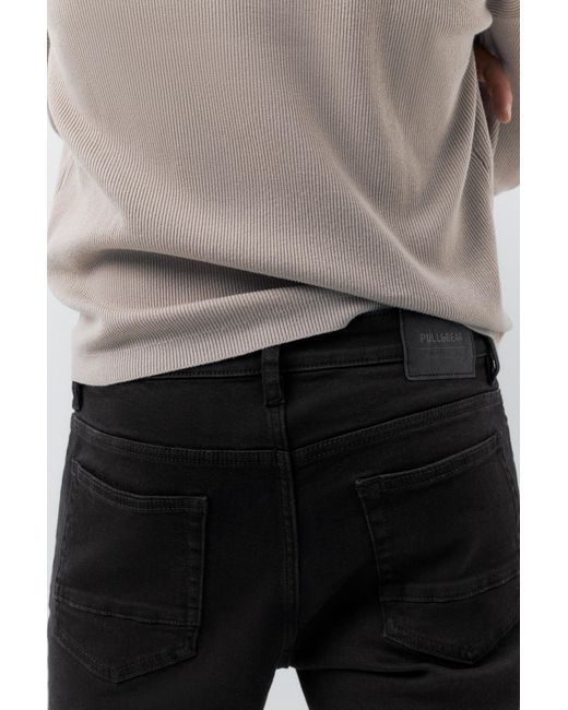 Pull&Bear Gray Basic Skinny Jeans for men