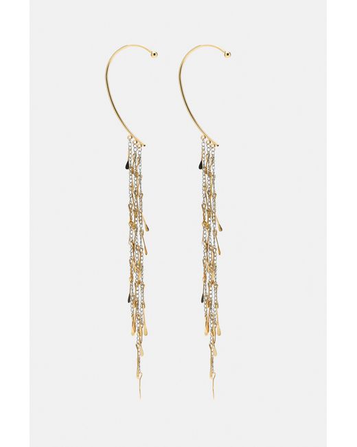Orecchini Earcuff Frange di Pull&Bear in White