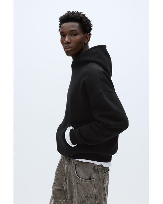 Pull&Bear Boxy Hoodie in het Black voor heren
