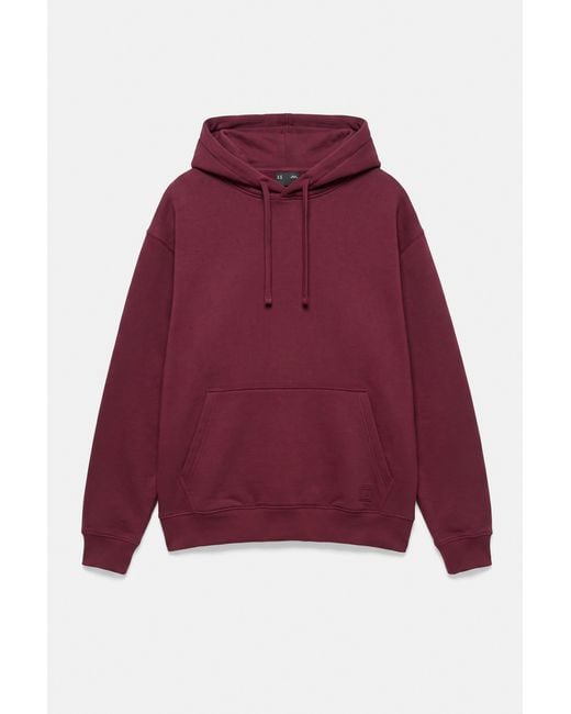 Pull&Bear Basic Sweater Met Capuchon in het Red voor heren