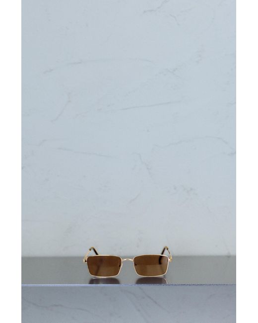 Pull&Bear White Metallic Sunglasses for men