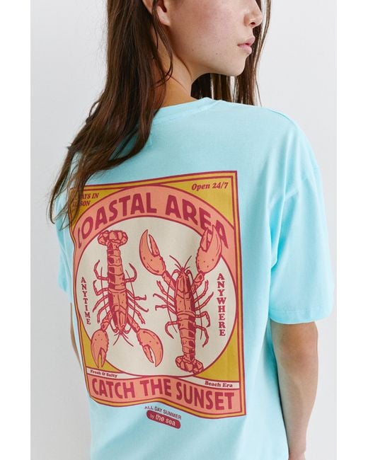 Pull&Bear Multicolor Lobster Graphic T-Shirt