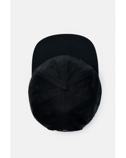 Pull&Bear Black Locally Embroidered Stwd Cap for men