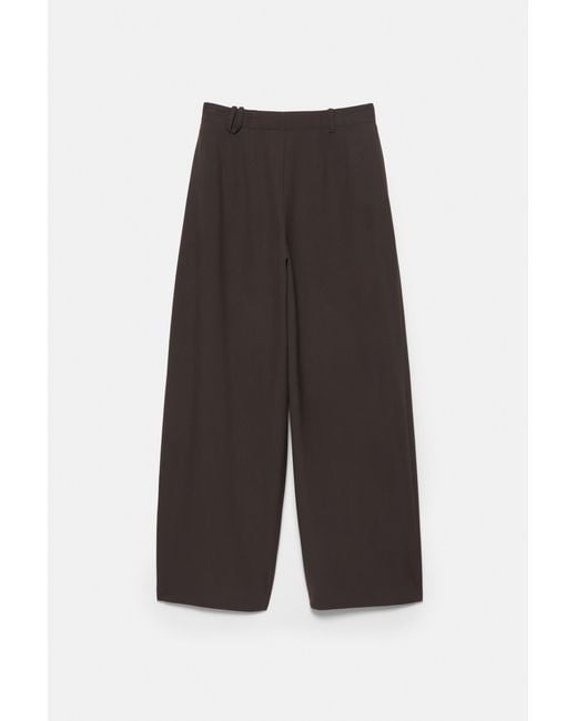 Pull&Bear Brown Darted Barrel Trousers