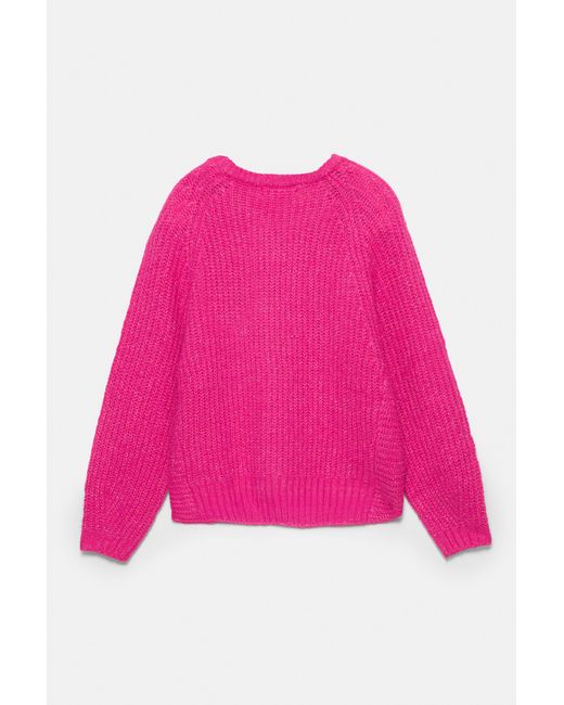 Pull&Bear Pink Purl Knit Sweater
