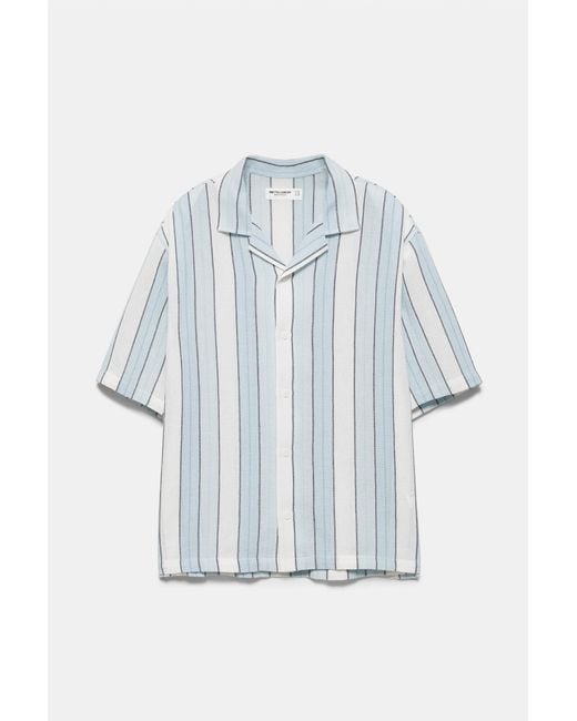 Pull&Bear Gestreept Rustiek Overhemd in het Gray voor heren