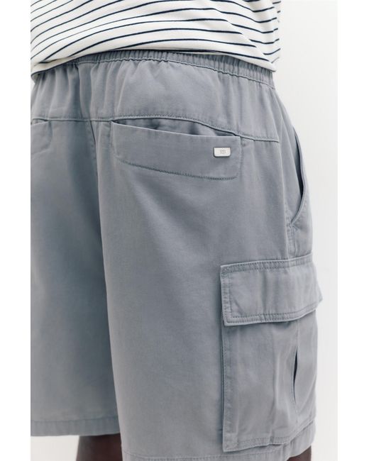 Pull&Bear Gray Cargo Bermuda Shorts for men