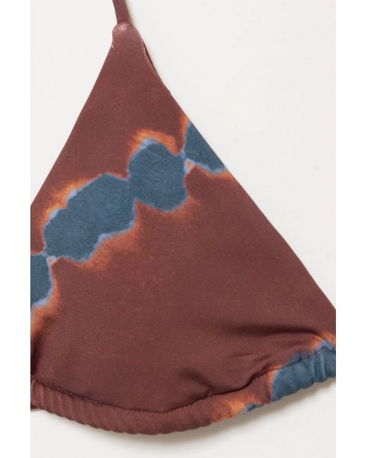 Pull&Bear Black Triangle Tie-Dye Bikini Top