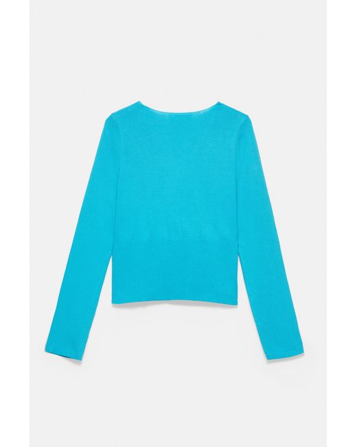 Pull&Bear Trui Met Overslag in het Blue