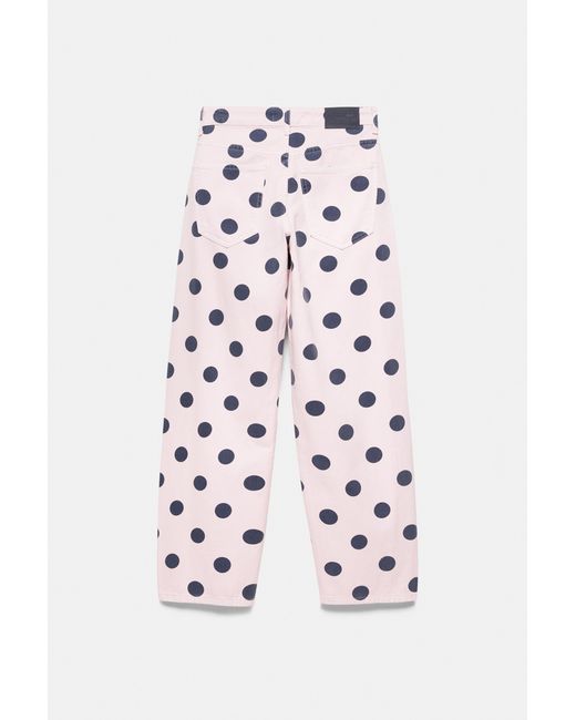 Jean Barrel À Pois Pull&Bear en coloris White