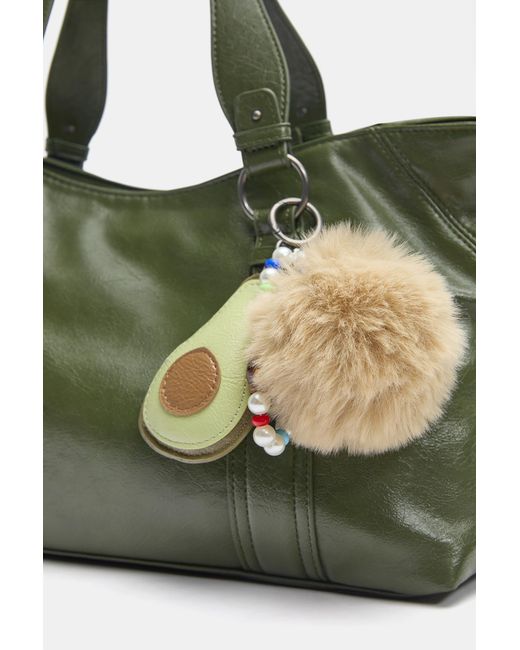 Pull&Bear Green Embellished Shopper Bag