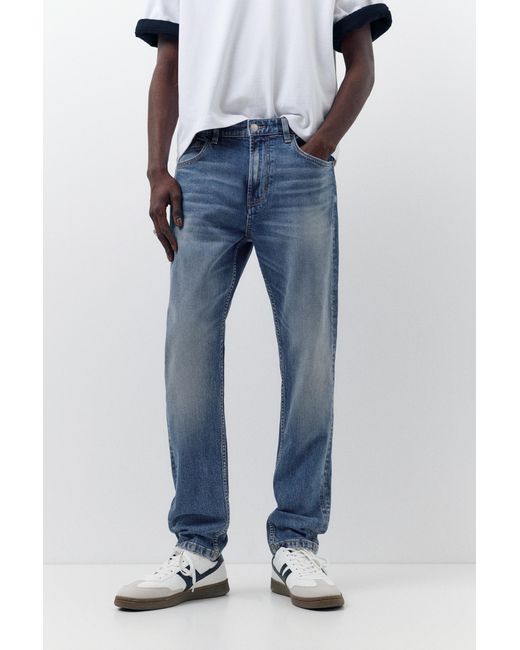 Pull&Bear Blue Slim Fit Jeans for men