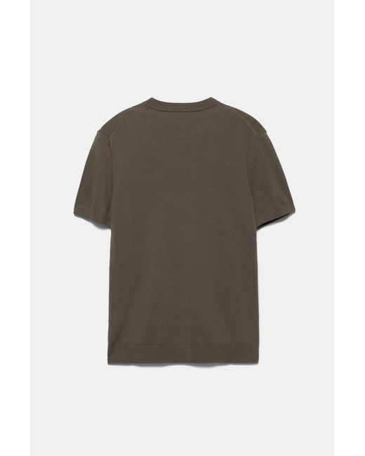 Pull&Bear Green Short Sleeve Jumper for men