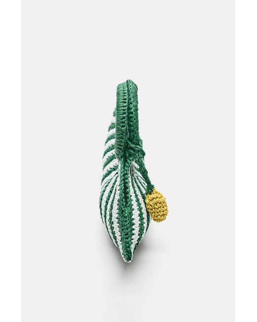 Borsa A Righe Con Ornamento di Pull&Bear in Green