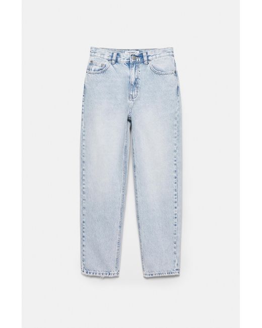 Pull&Bear Blue High-Waist Mom Jeans