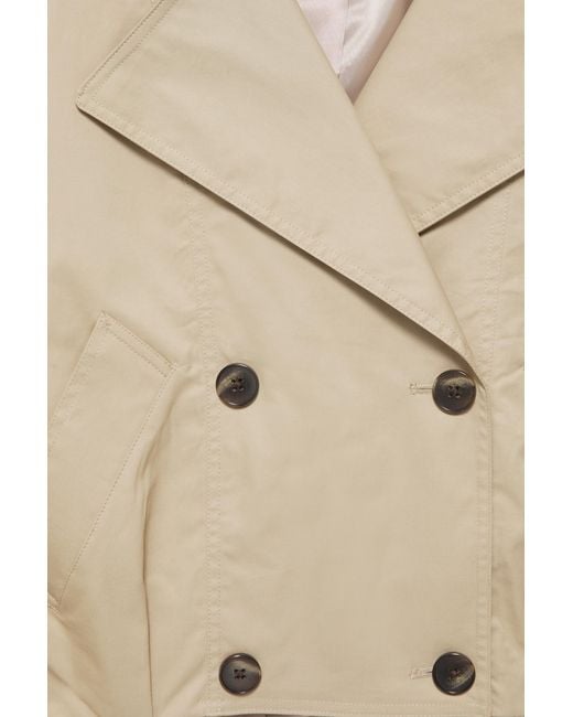 Pull&Bear Natural Balloon-Fit Short Trench Coat
