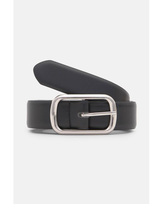 Pull&Bear Black Gürtel Aus Kunstleder Mit Rechteckiger Schnalle