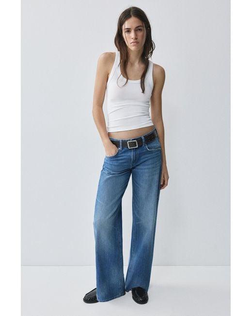 Pull&Bear White Basic Tank Top