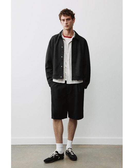 Pull&Bear Black Trucker Jacket for men