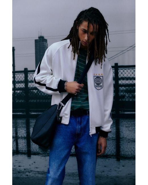 Pull&Bear White Stwd Studio Jacket for men