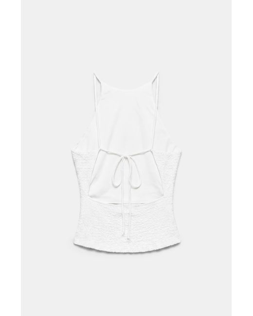Top Halter Testurizzato di Pull&Bear in Blue