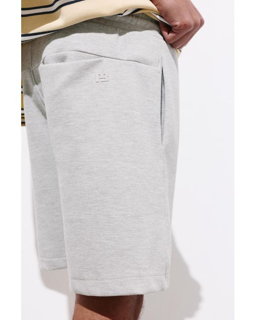 Pull&Bear Blue Piqué Jogger Bermuda Shorts for men