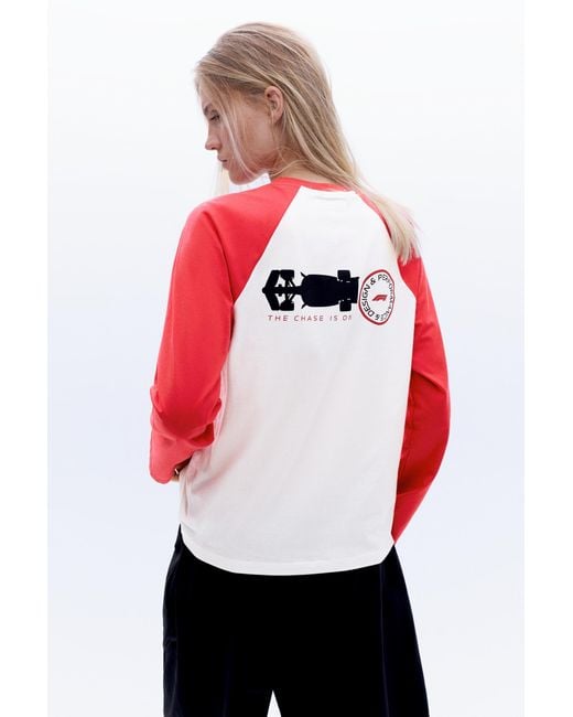Pull&Bear Multicolor Disney X F1 Raglan Sleeve T-Shirt